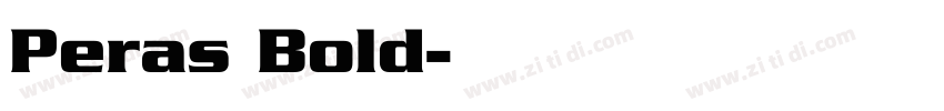 Peras Bold字体转换